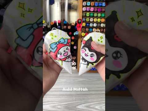 Diy Friends Paper Craft 👯‍♀️ #papercraft #diycrafts #cutecraft #squishy #kuromi #melody