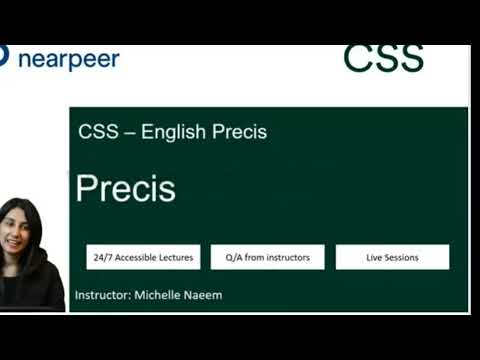 Precis Writing Technique | Lecture # 2| English Precis & Composition | Nearpeer | CSS & PMS