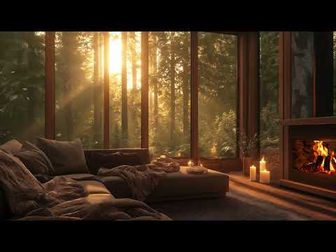 Relaxing Fall Ambience | Fireplace & Soothing Piano Music for Ultimate Calm