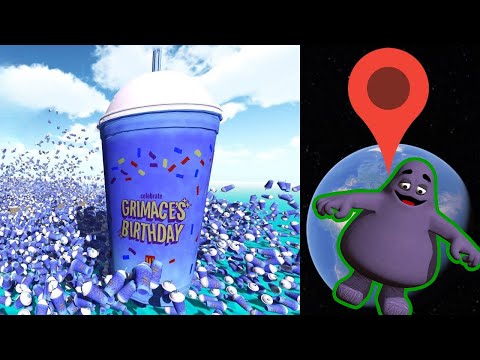 Grimace Shake found on Google Earth!  #discoverearth  #googleearth #GrimaceShake #mcdonald's