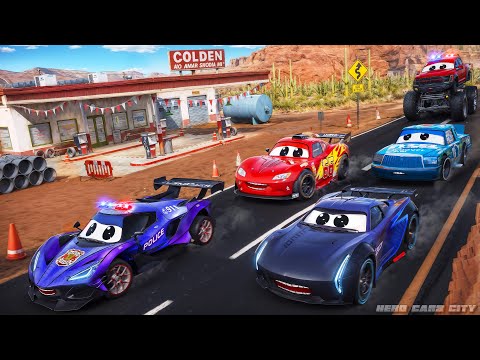 Police Cars Takes on City Cars in the Ultimate High-Speed Race Challenge!