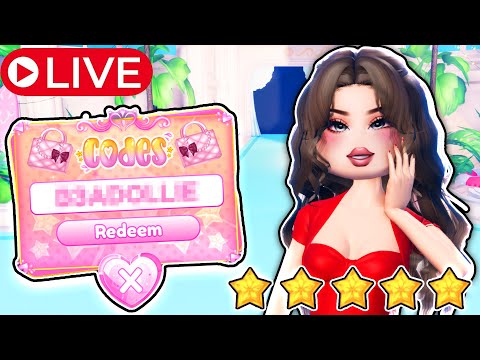 *UPDATE* 2 New Codes in Dress to Impress LIVESTREAM! JOIN ME!