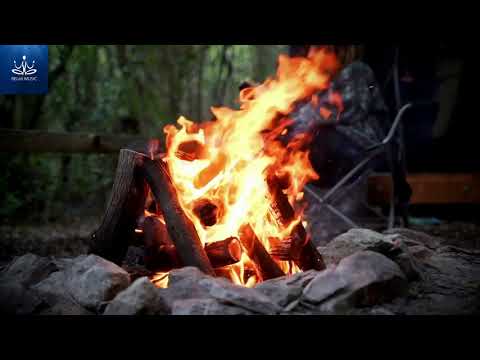 RELAXING BACKGROUND MUSIC  BONFIRE  VIDEO FULL HD