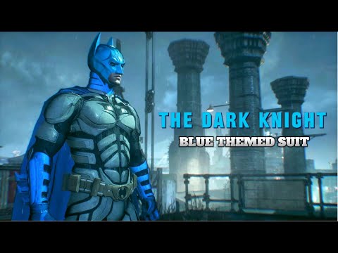 Blue Dark Knight Mod Suit Up and Gameplay in Batman Arkham Knight