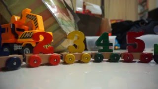 Wooden Numbers Train + Animal Train Toy