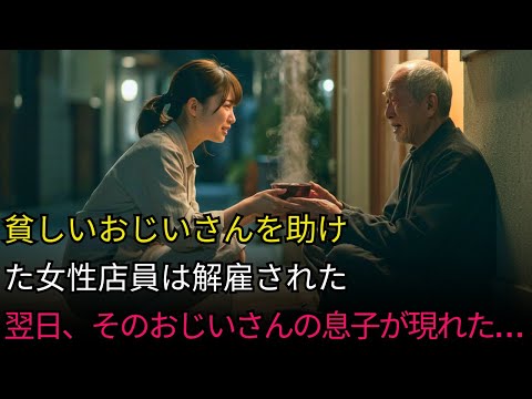 貧しいおじいさんを助けた女性店員は解雇された。翌日、そのおじいさんの息子が現れた… 【感動する話】【ゆっくり実況】【人生の教訓】