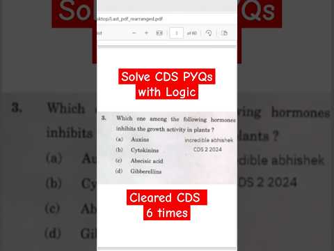 CDS 2 2024 PYQs with Content | UPSC MCQs Tricks #cds12025 #cds2025