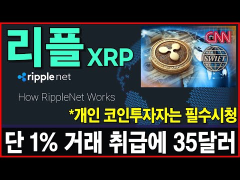 [리플코인] 스위프트 전격 통합 XRP 결제망 개통 "1% 만 처리해도 35달러" #엑스알피 #리플_코인 #리플_전망