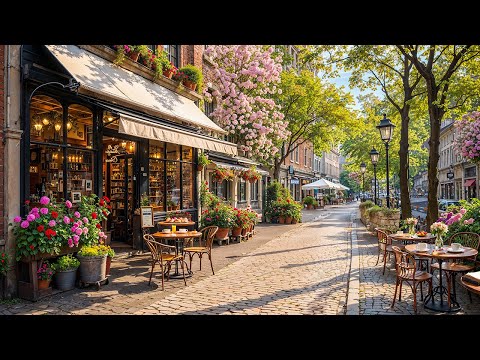 Flower Street Jazz Café ☕ Background Bossa Nova & Sweet Jazz Instrumental for Calm Spring Mornings