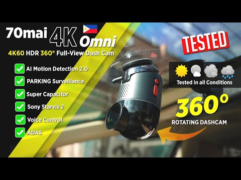360° 4K60 HDR Rotating AI Dash Cam Test – 70mai 4K Omni Captures Everything [Ph]