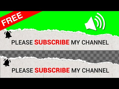 PLEASE SUBSCRIBE my channel | green screen, transparent background | paper effect
