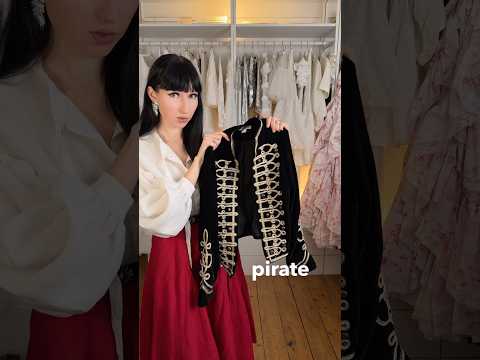 How to style this thrifted pirate jacket #shorts