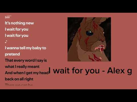 I wait for you - Alex g (NOT MY SONG)