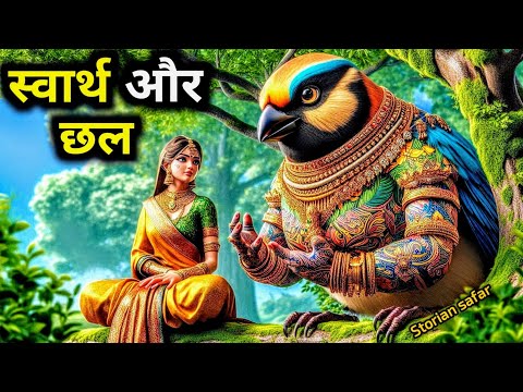 बूढ़ी चिड़िया ने बताया, इस मतलबी दुनिया में कोई किसी का नहीं। हर कोई केवल अपना स्वार्थ पूरा करता है।