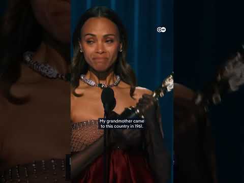 Zoe Saldaña makes history with her first Oscar and honors her immigrant roots #dwhistoryandculture