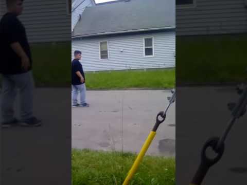 Brothers playing basketball