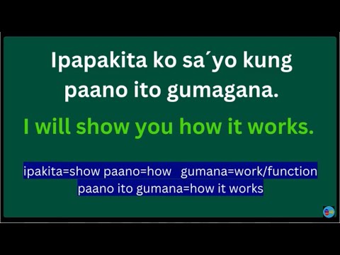 EASY TO LEARN TAGALOG-ENGLISH SENTENCES FOR FILIPINO LEARNERS-2 #tagalogenglishlesson