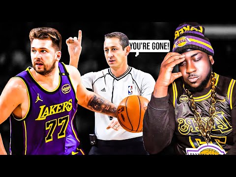 SOMEBODY INVESTIGATE THESE REFS!! LUKA GETS EJECTED FROM THE GAME FOR...