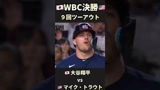 【WBC決勝】大谷vsトラウト 全球 初対戦が最後のバッター
