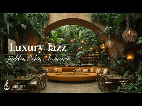 Tranquil Forest Cafe Jazz | Hidden Luxury Restaurant With Cozy Light To Chill And Relax