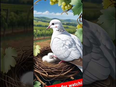 A snake 🐍 eats a baby pigeon 🐦 in a nest 😭 #ai #shorts #pigeon