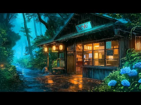 Japan’s Hidden Forest Café 🌧️ Pluviophile Lofi To Melt Your Worries Away 🌧️ Lofi Rain Playlist