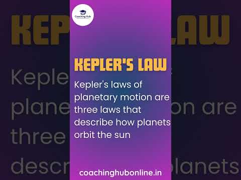 What is Kepler's law? #coachinghub #education #science
