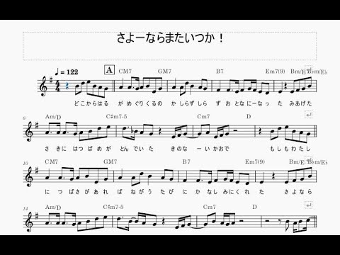 【楽譜版】さよーならまたいつか！/米津玄師（唄：ポケットミク）