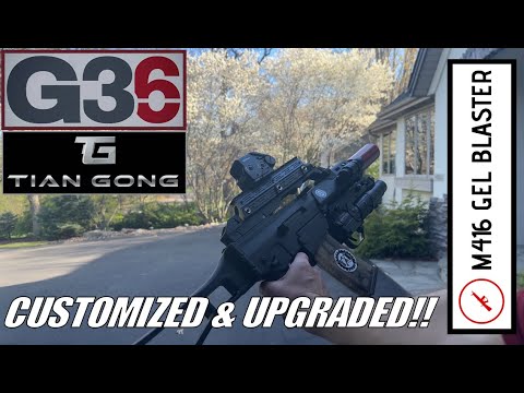 🔥NEW DEMO! HIGH FPS!! CUSTOMIZED & UPGRADED!! Gel Ball Blaster (TOY!) Tian Gong TG G36🔥
