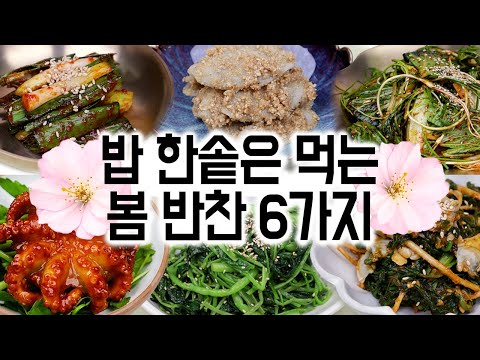 밥 한솥은 먹는 봄 반찬 6가지✅밥도둑 제철 반찬으로 입맛을 살려보세요.🙏😊