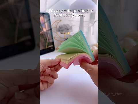 DIY easy cute pen holder 🌈#shorts #art #diy #muktaartandcraft #youtubeshorts