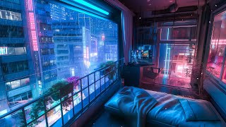 Alone On A Rainy Balcony 🌧️ Calm Down And Relax 🌧️ Pluviophile Lofi Songs For Late-Night Thinking