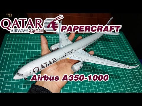Qatar Airways Airbus A350-1000 Papercraft-Paper model