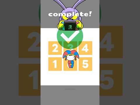 Try to fit all numbers in the frame | Is it possible?😎TADC Jax and Pomni Funny Animation #shrots