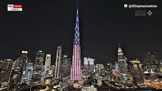 Burj Khalifa honours Donald Trump as it displays the US flag over Dubai