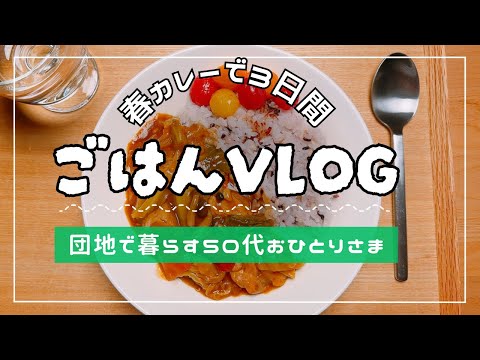 【フルタイムで働くギリ50代おひとりさま｜カレーのアレンジ3日間Vlog】UR昭和レトロ団地【バツイチぼっち】