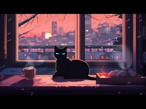 Cozy Winter ☃ Lofi cat  just want to help you relax [Chillhop Radio Beat]