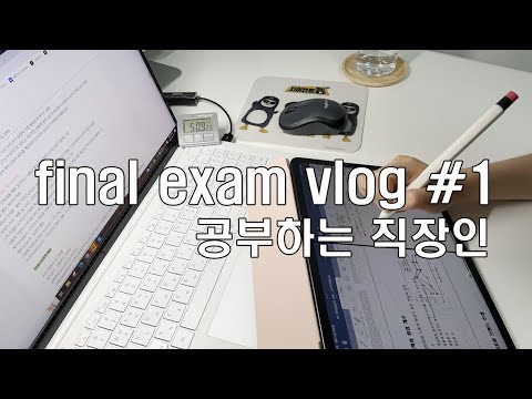 vlog 공부하는 직장인, 대학원생 l 아우 바빠죽겠는데 기말고사임...