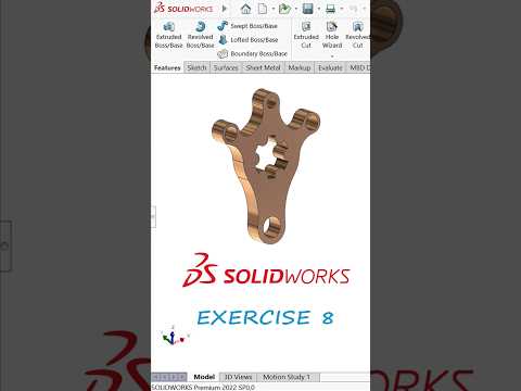 SOLIDWORKS EXERCISE 8 | #solidworks #engineering #design #3dmodeling