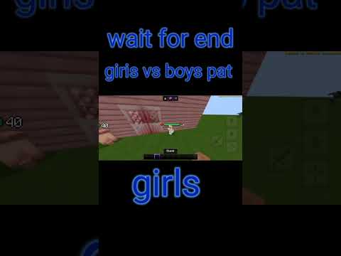 Girls vs boys pat in Minecraft #minecraft #gaming