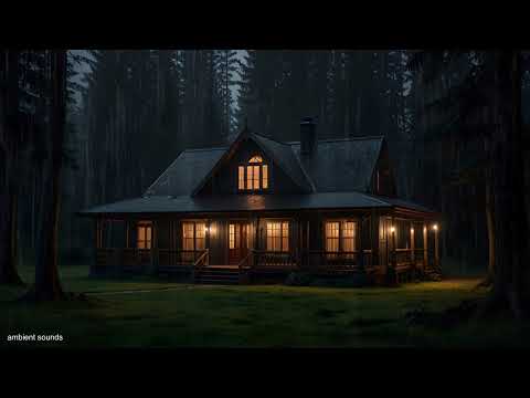 Rain Sounds for Sleep.Relax In The Middle Of The Forest In a Cozy Wooden House. ( 10 Hours. )