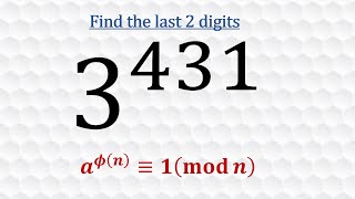 Last 2 digits using Euler's Totient Function