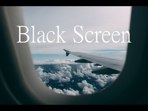 Kabinengeräusche Flugzeug, 30 Minuten, Black Screen