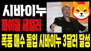 [시바이누 특보]폭풍 매수에 돌입한 마이클 세일러 시바이누 5월초 3달러 달성  #업비트시황 #코인시황 #급등코인추천 #시바대응