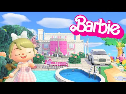 I did the Barbie Dreamhouse Challenge in Animal Crossing New Horizons
