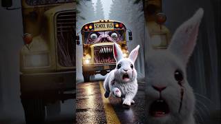 The rabbit must fight a scary school bus monster. 🐰 #RabbitRescue #CuteAnimals #AnimalRescue