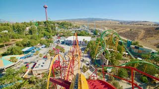 Wonder Woman: Flight Of Courage front seat on-ride POV Six Flags Magic Mountain