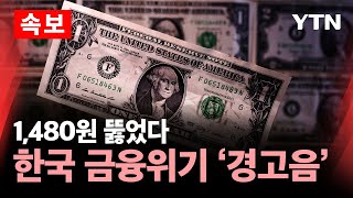 [속보] 원·달러 환율 1,487.3원까지 급등..한국 금융위기 '경고음' / YTN
