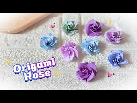 Origami Rose | Handmade Gift 💝 小玫瑰花折紙，簡單易學