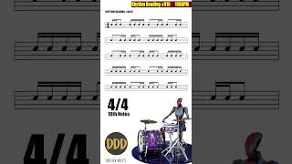 Rhythm Reading #0010 100BPM 4/4 16th notes  #drumstagram #drummer #musician #drumeo